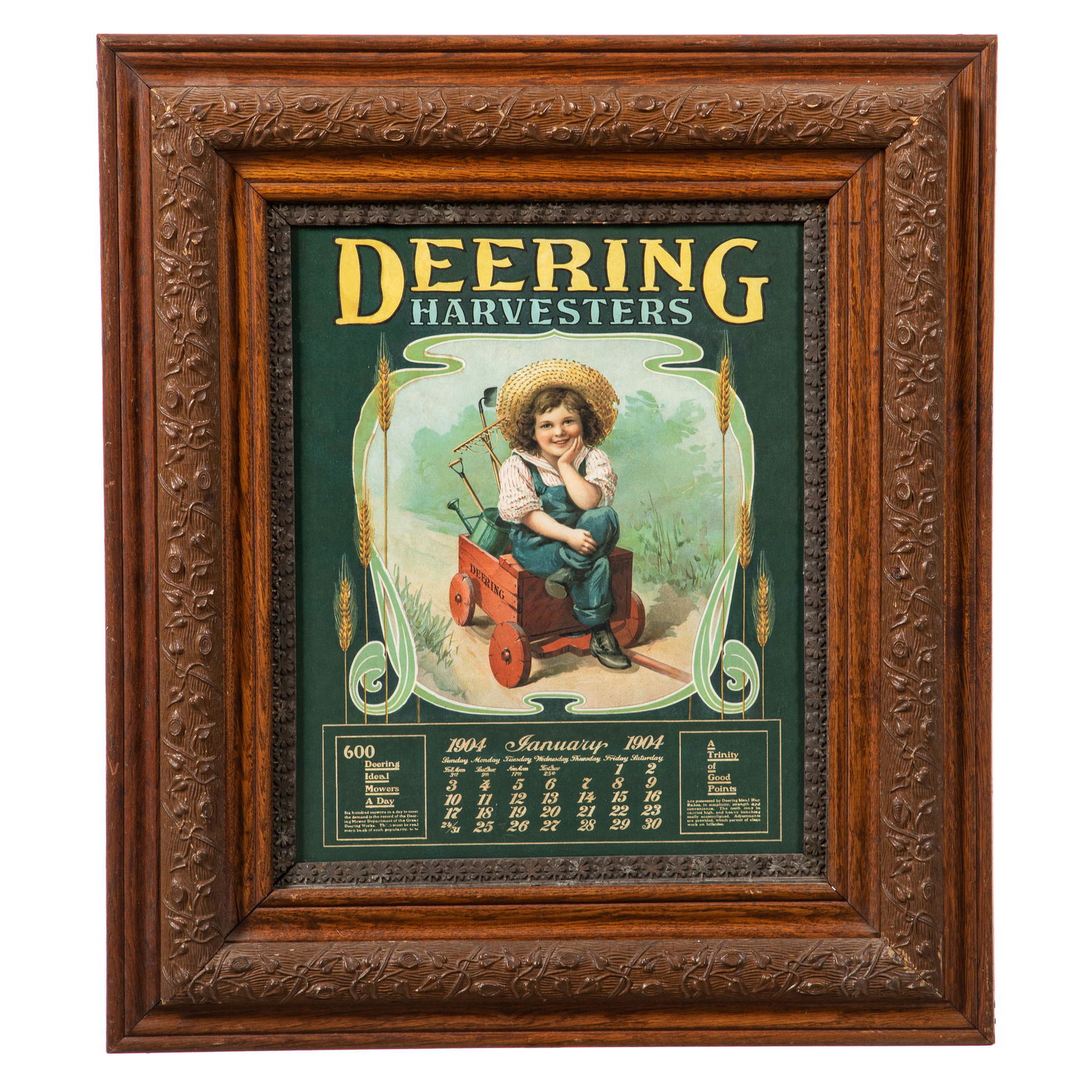 1904 Deering Harvester Framed Calendar (1 of 4)