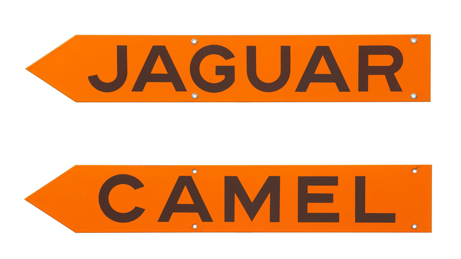 Lot of 2 L.A. Zoo Arrow Signs Jaguar & Camel (1 of 5)