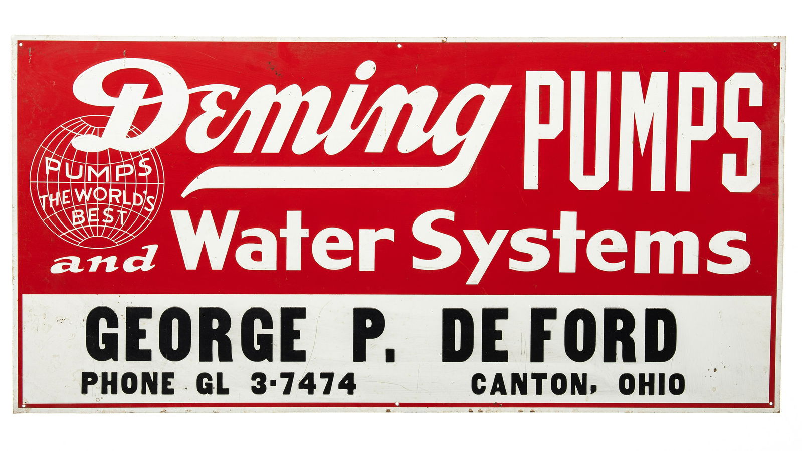 Deming Water System Pumps Sign (1 of 2)