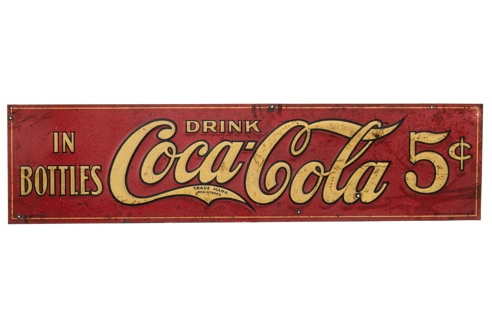 Drink Coca Cola In Bottles 5 Cents Sign (1 of 4)