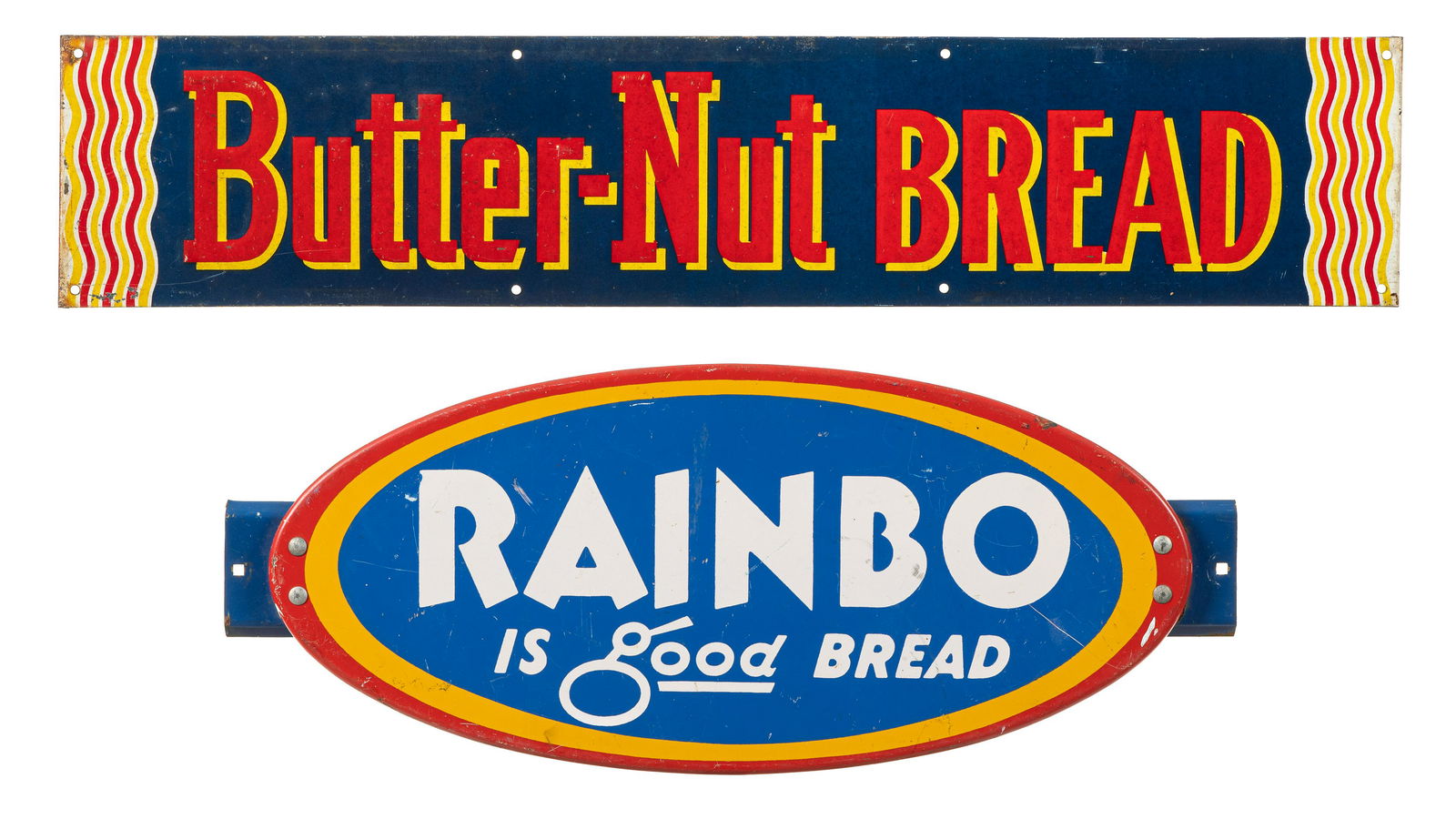 Lot Of 2 Door Push Signs Rainbow & Butter-Nut (1 of 4)