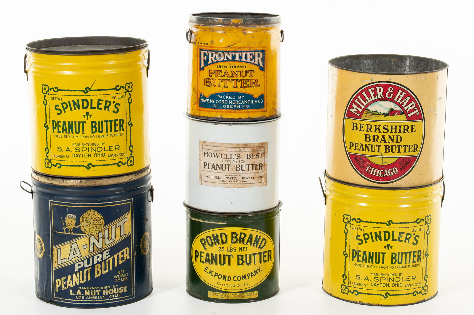 Lot Of 7 Peanut Butter Tins (1 of 3)