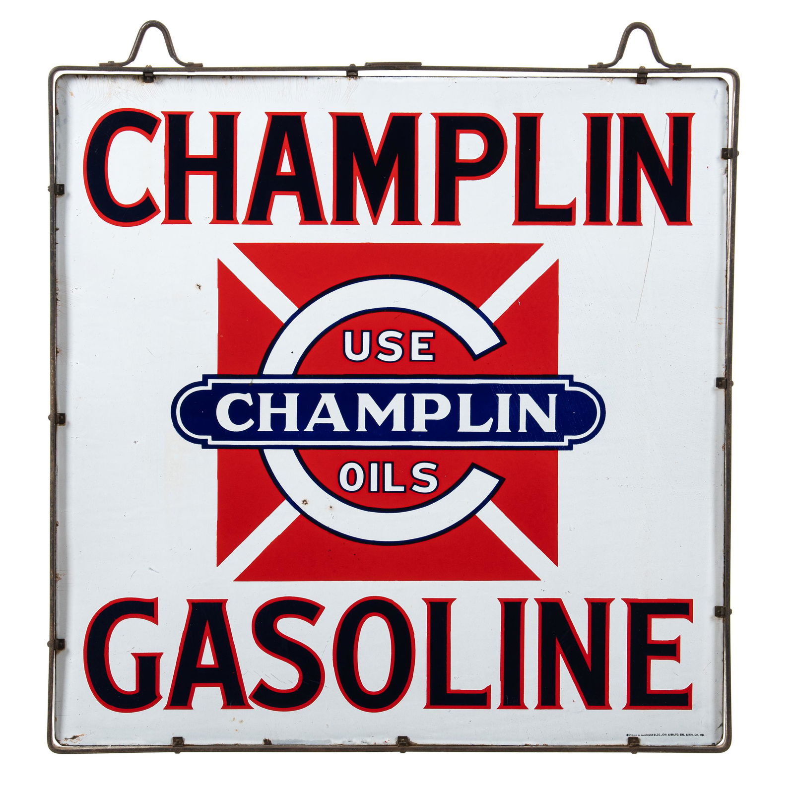 Champlin Gasoline Hanging Sign In Frame (1 of 3)