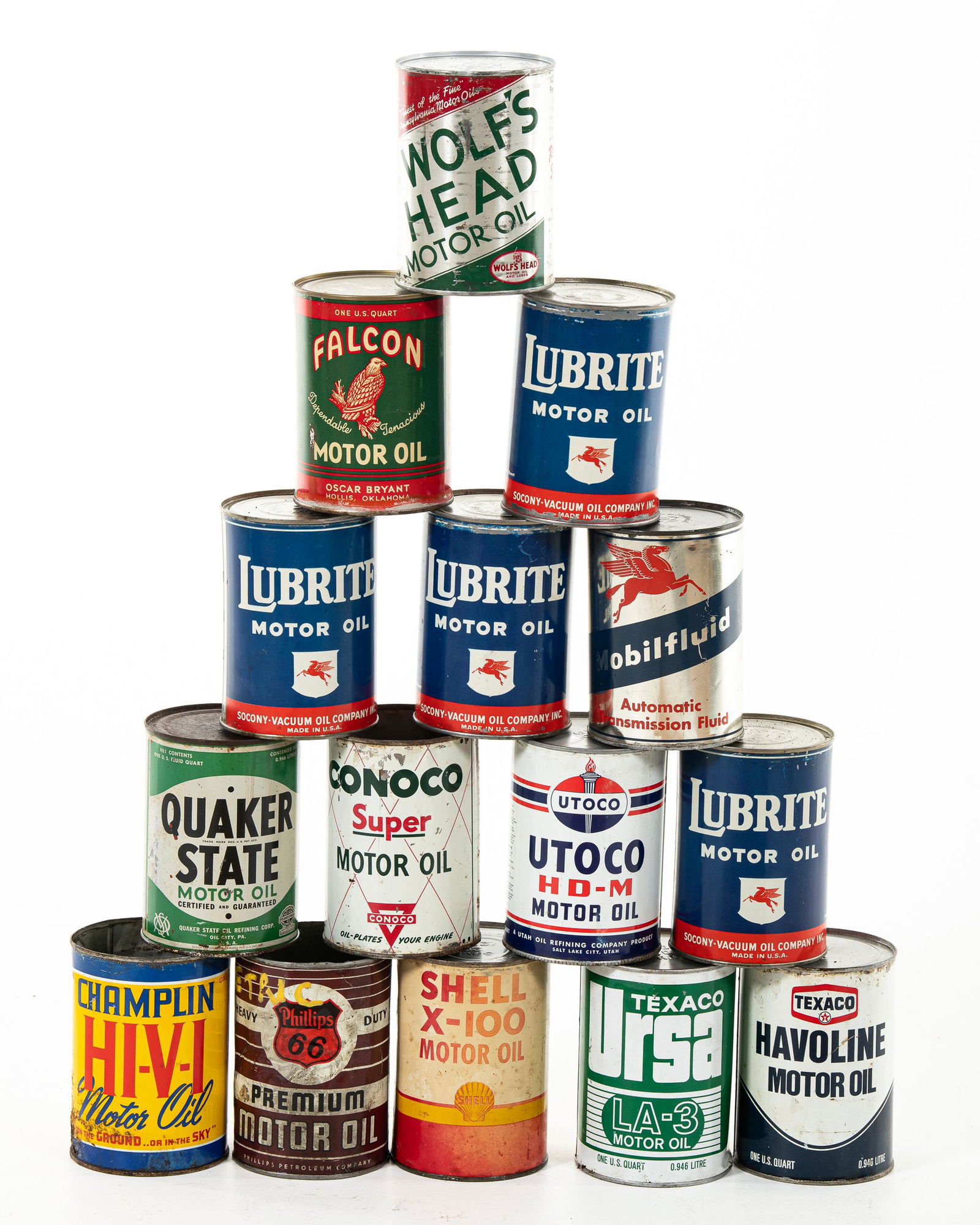 Lot Of 15 Metal 1 Quart Cans (1 of 3)