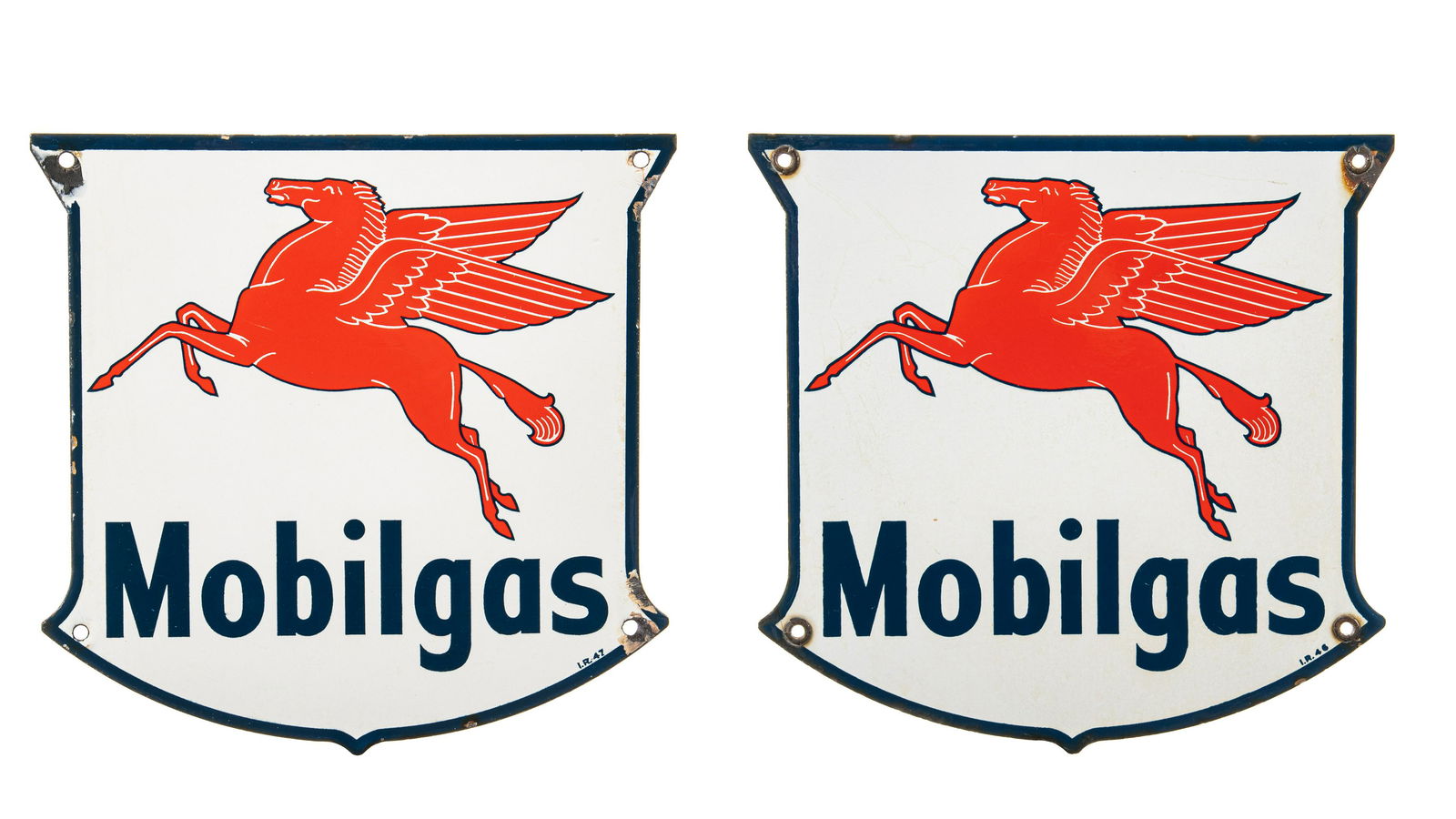 Lot Of 2 Mobilgas Pump Plates (1 of 5)