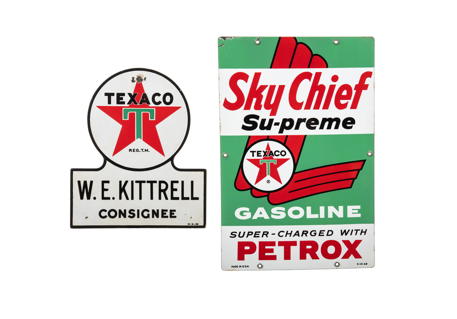 Texaco Sky Chief PP & Texaco Keyhole W.E. Sign (1 of 5)