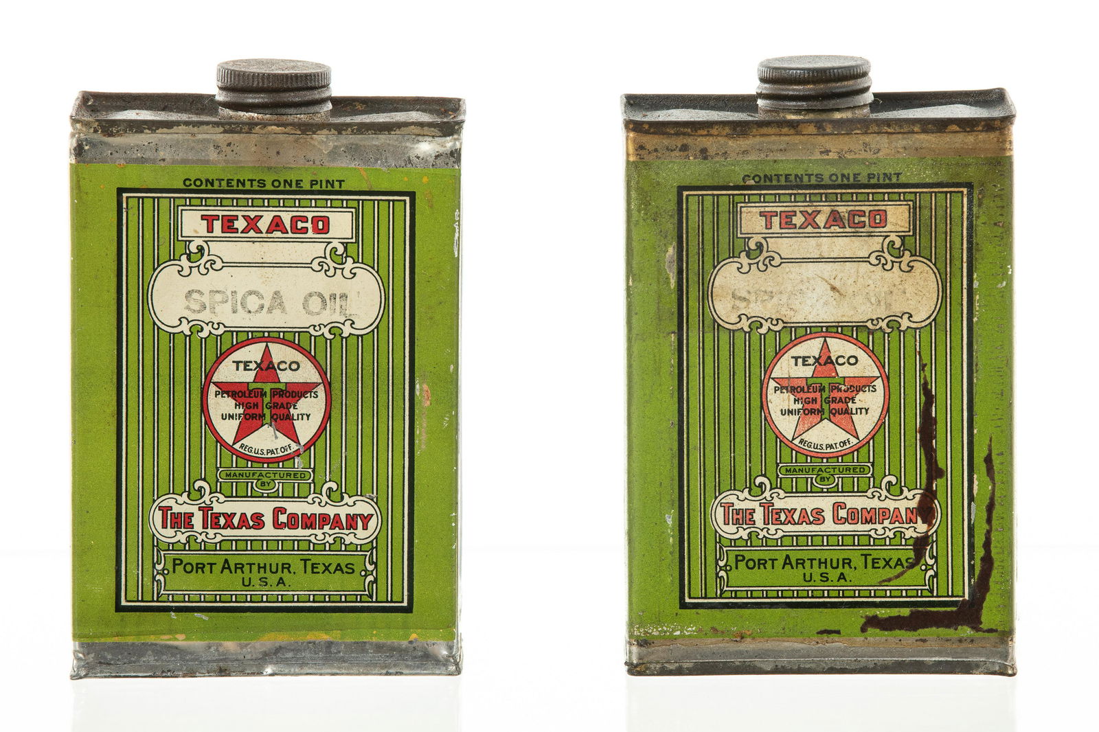 Lot of 2 Texaco Spica Cans (1 of 4)