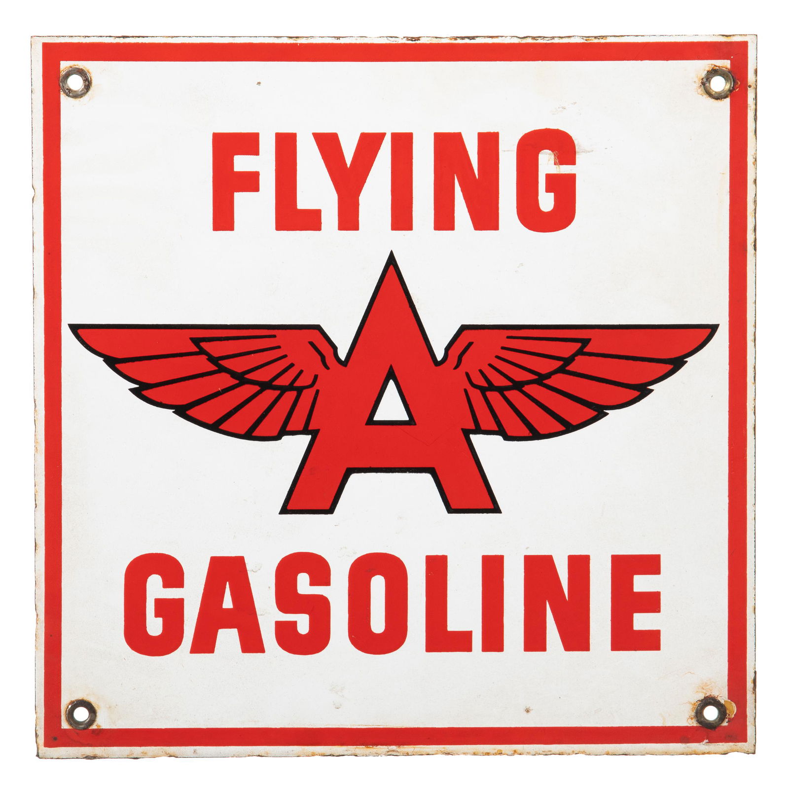 Flying A Gasoline Pump Plate (1 of 2)