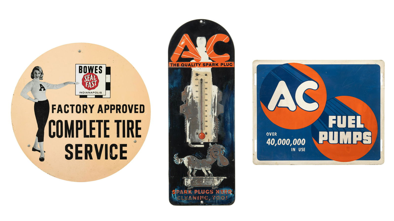 Lot Of 3 Signs & Thermometer (1 of 3)