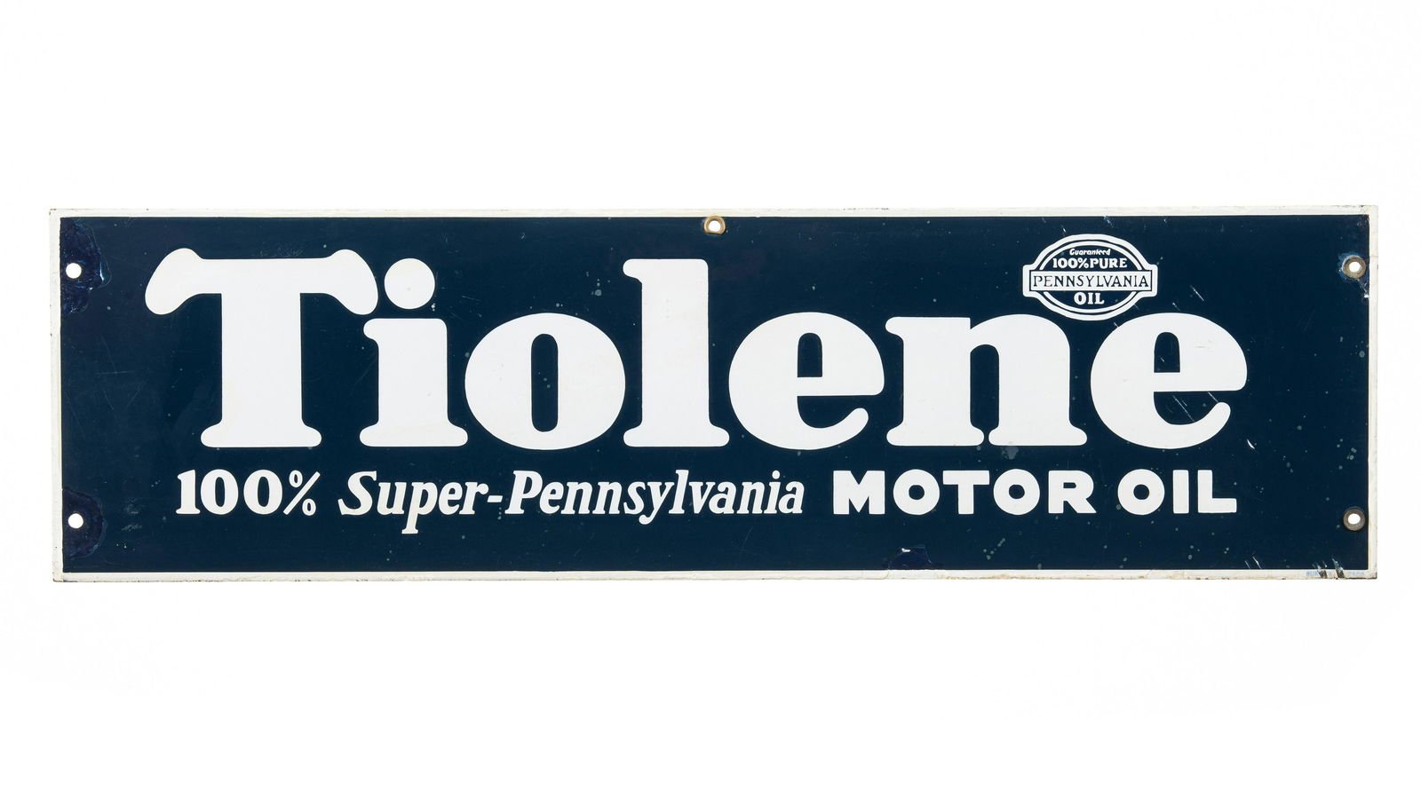 Pure Oil Co. Tiolene Motor Oil Horizontal Sign (1 of 2)