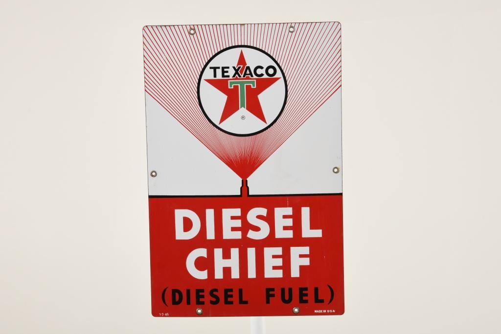 Texaco Diesel Chief Gas Pump Plate (1 of 2)