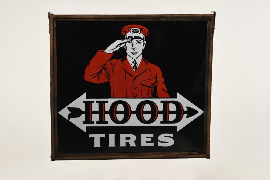 Hood Tires Sign W/Wood Frame (1 of 2)