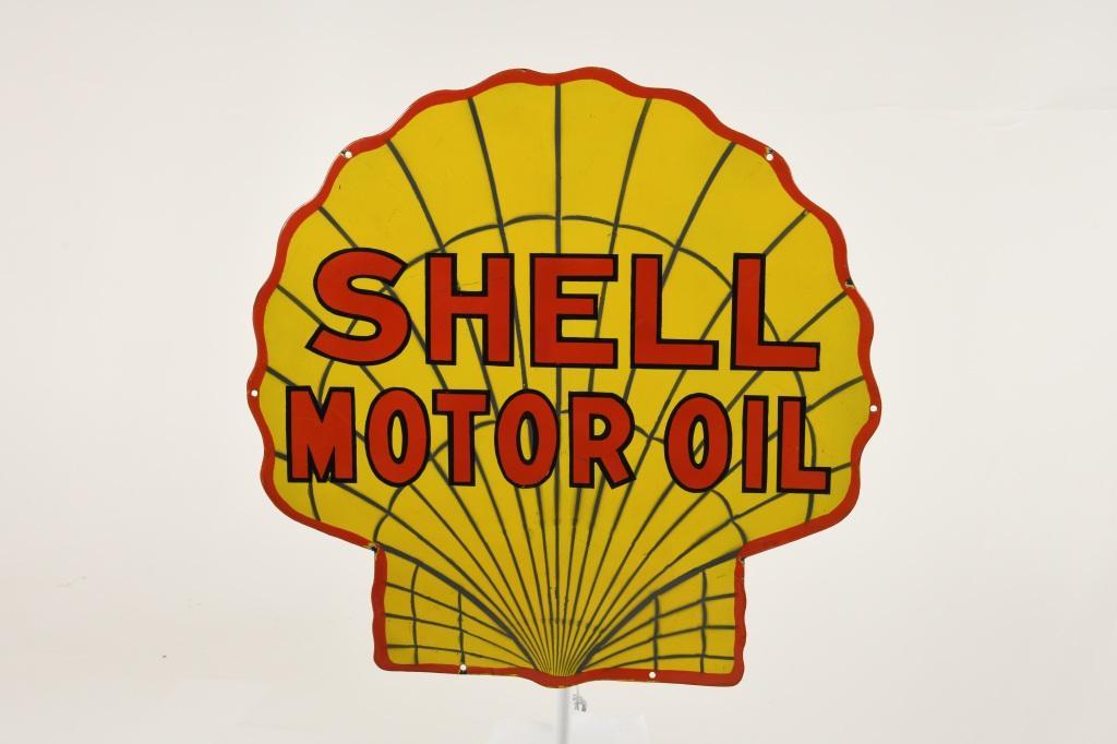 Foreign Shell Motor Oil Sign (1 of 2)