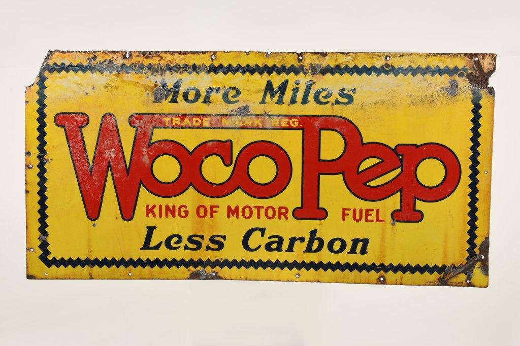 Woco Pep "King Of Motor Fuel" Horizontal Sign (1 of 2)