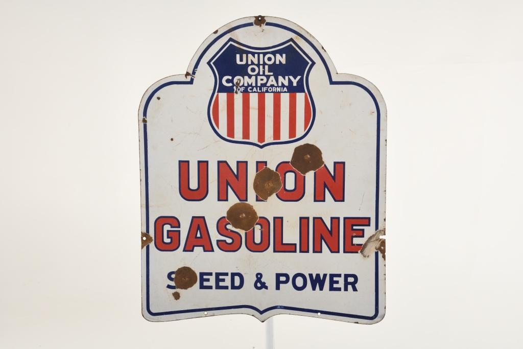 Union Oil Gasoline Curb Sign (1 of 2)