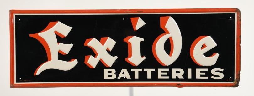 Horizontal Exide Batteries Sign (1 of 2)