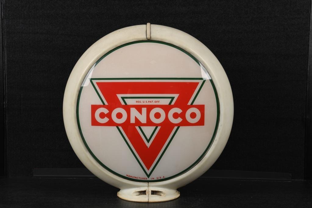 Conoco Gas Pump Globe Green Outline (1 of 2)