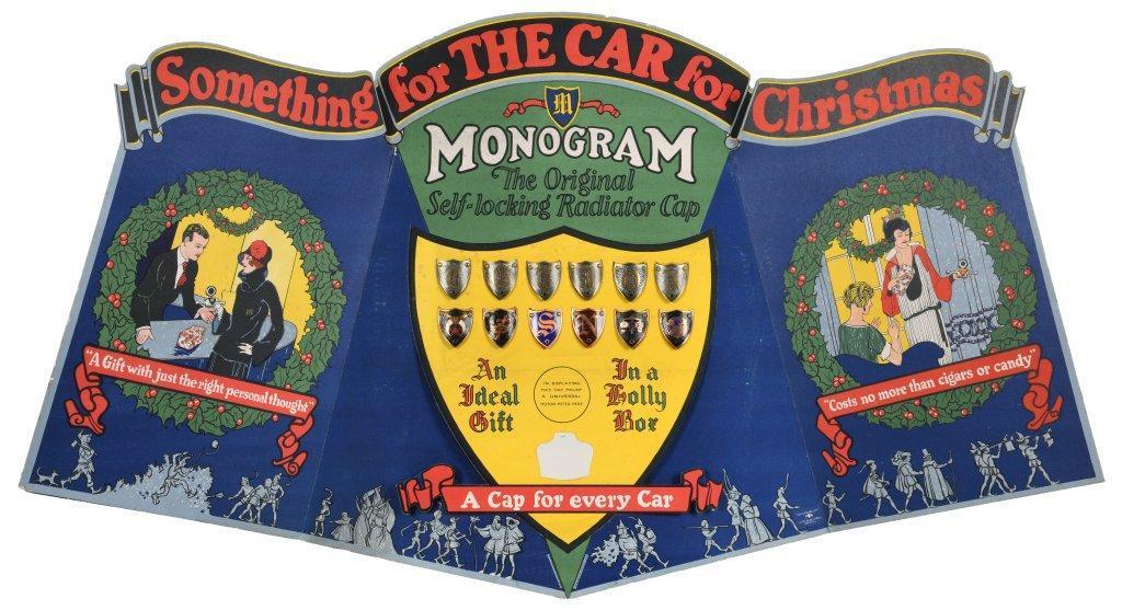 NOS Monogram Radiator Cap Display (1 of 3)
