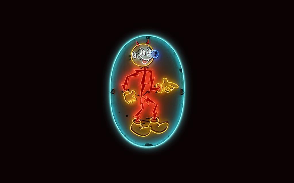 Rare Reddy Kilowatt Neon Sign (1 of 3)
