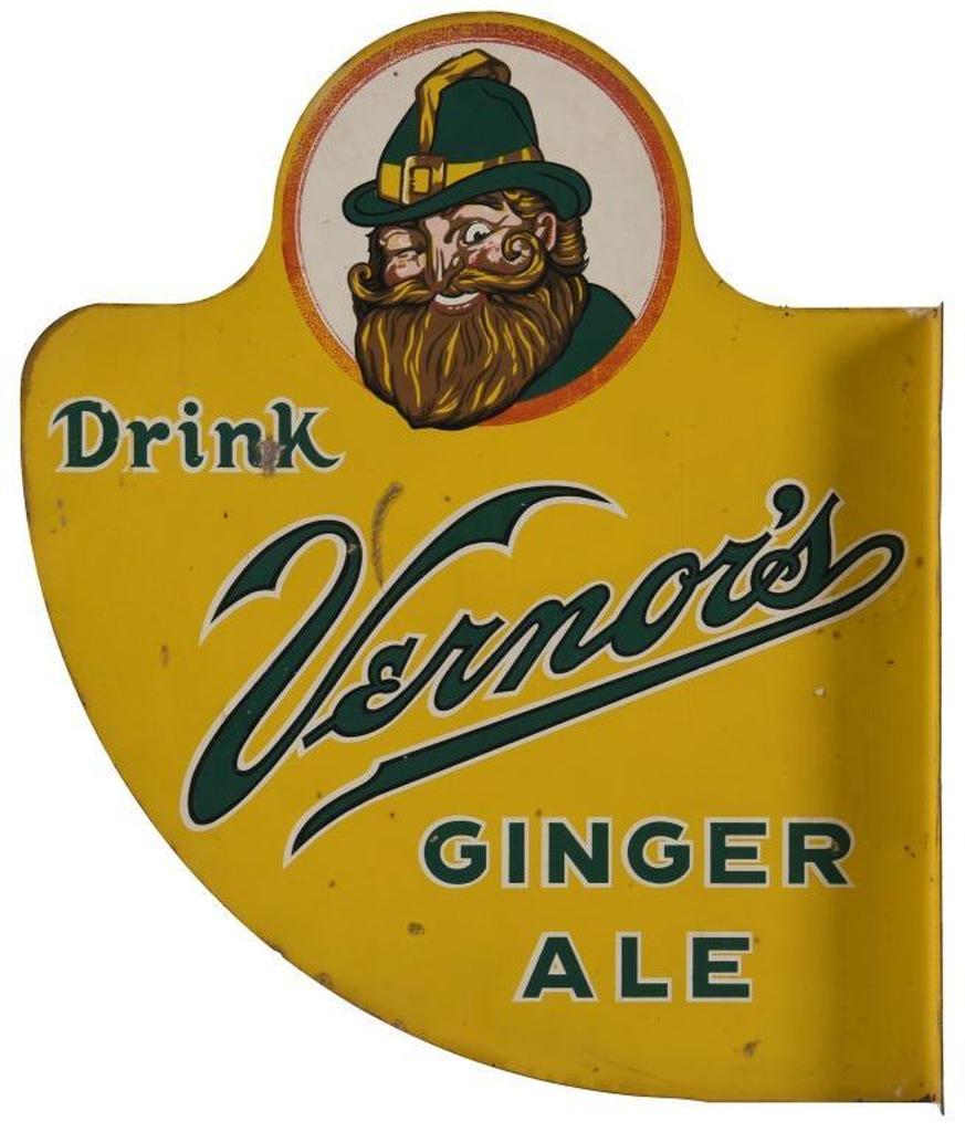 Drink Vernor's Ginger Ale Flange Sign (1 of 2)