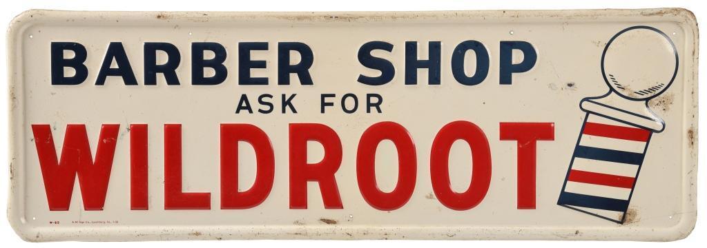 Barber Shop Ask For Wild Root Horizontal Sign (1 of 2)