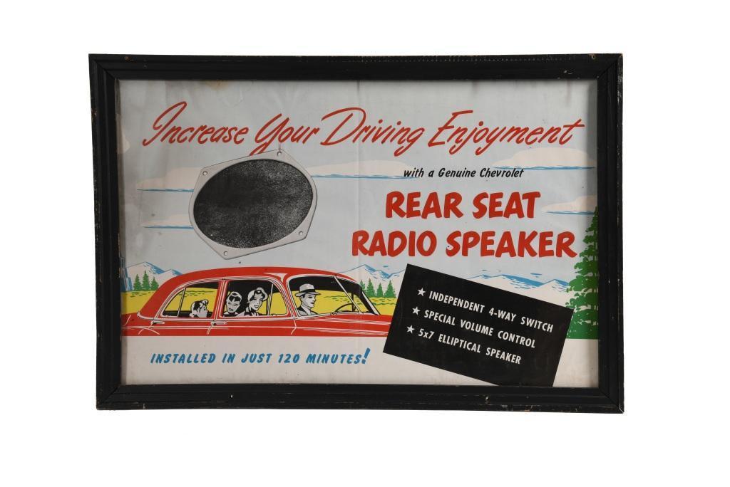 Chevrolet Rear Seat Radio Speaker Framed Poster (1 of 1)