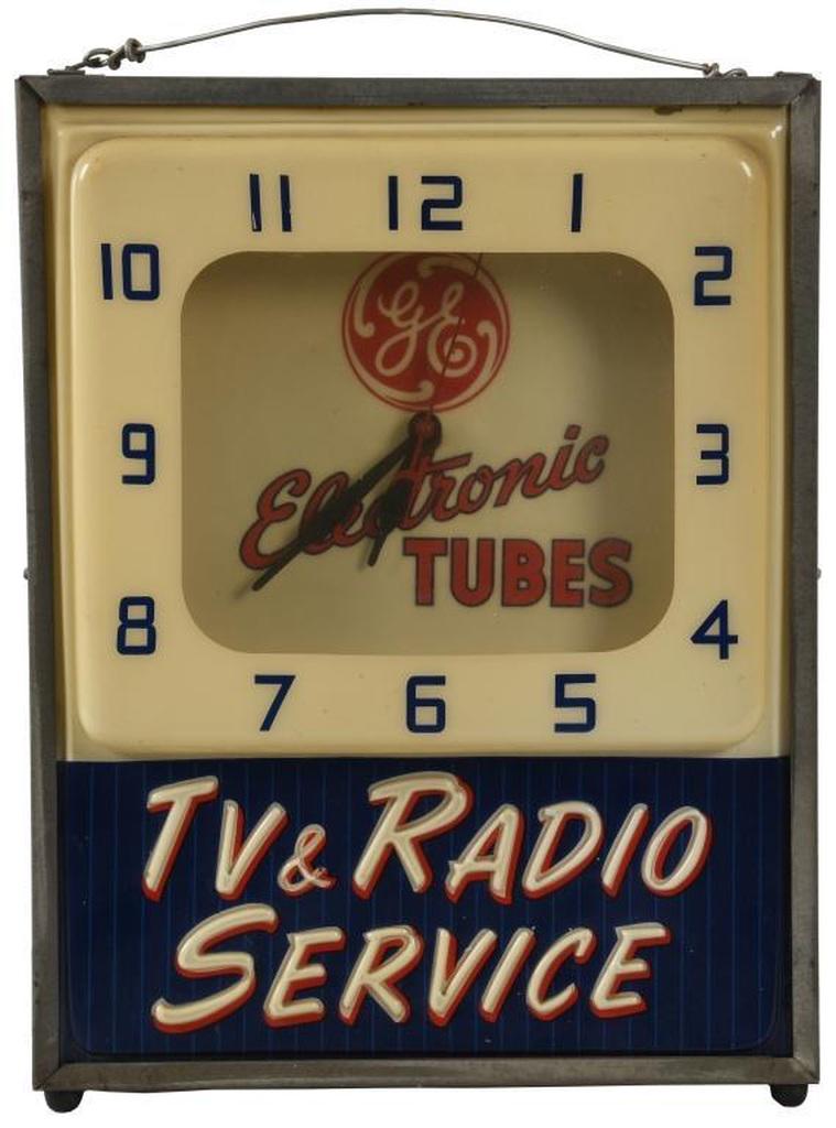 GE Electronic Tubes TV & Radio Service Clock (1 of 3)