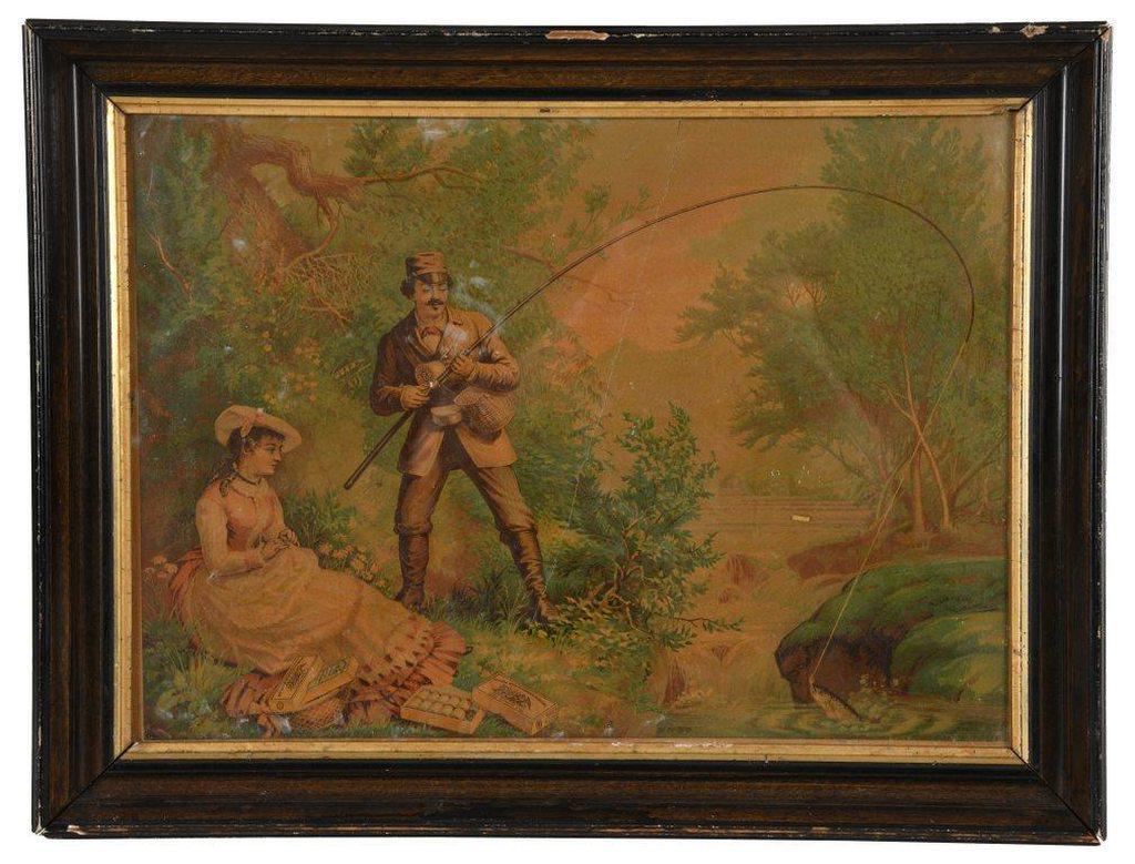 J & P Coats Framed Fishing Poster (1 of 1)