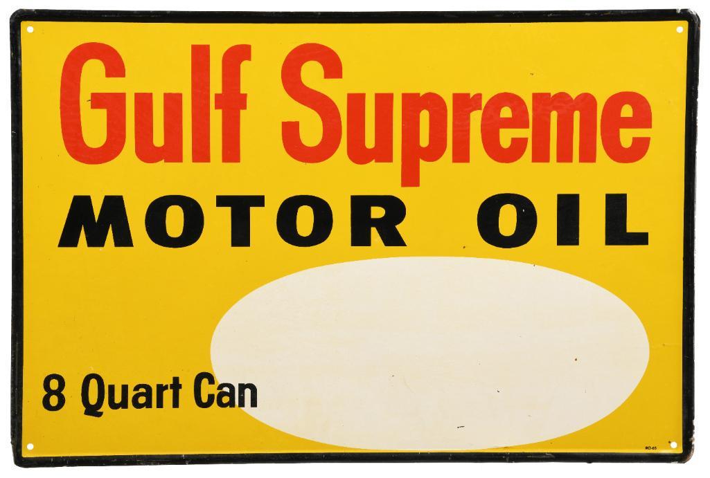 Gulf Supreme Motor Oil Sign (1 of 2)