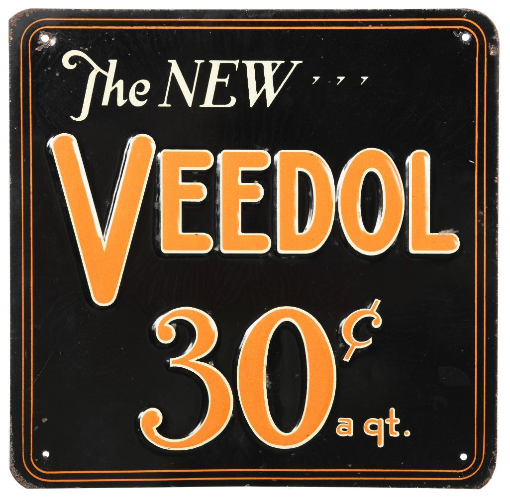 Rare Veedol 30 Cent Quart Sign (1 of 2)