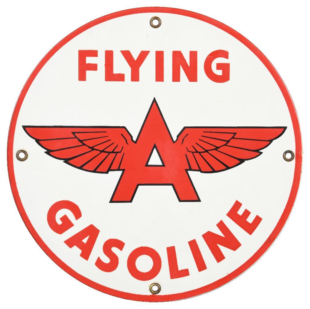 Flying A Gasoline Gas Pump Plate (1 of 2)
