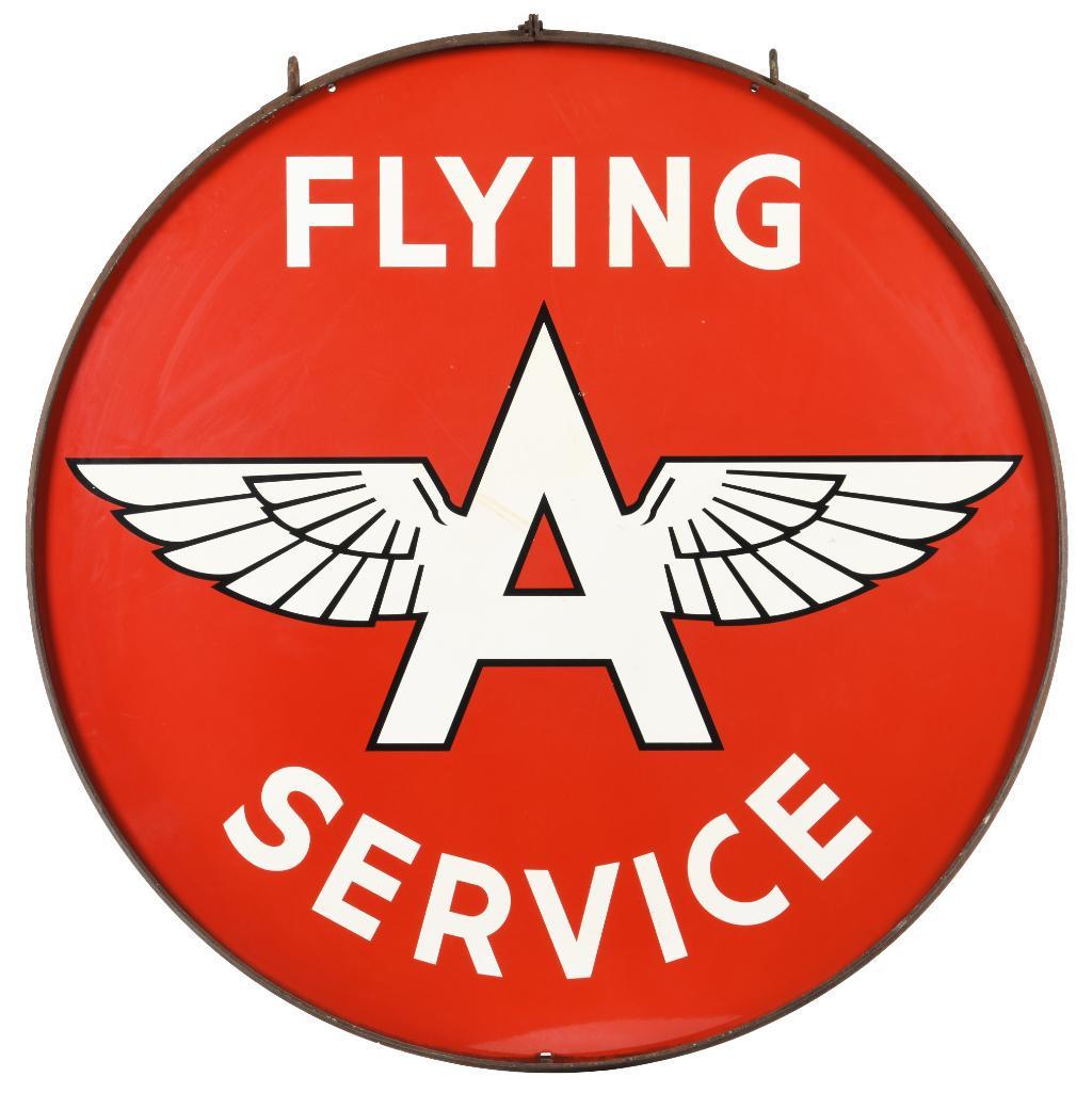 Rare Flying A Service Hanging Sign (1 of 2)