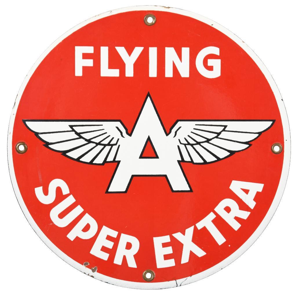 Flying A Super Extra Gas Pump Plate (1 of 2)