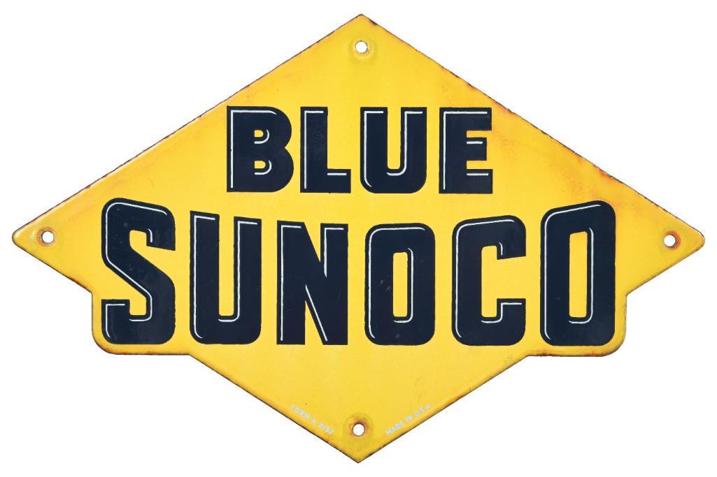 Blue Sunoco Gas Pump Plate (1 of 2)
