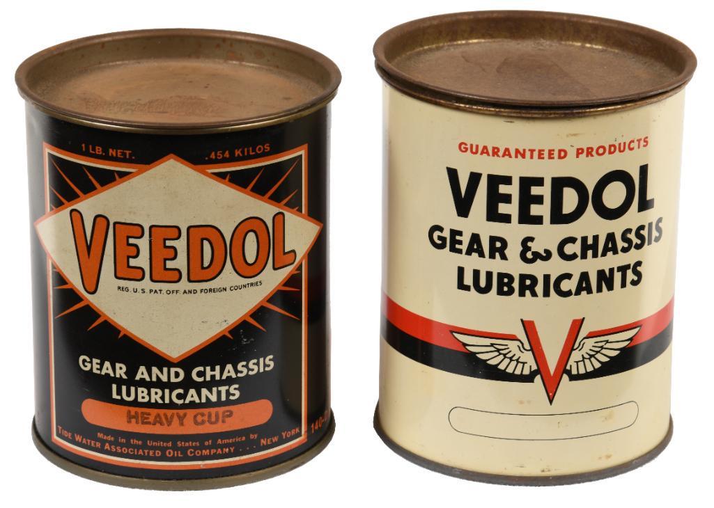 Lot Of 2 Veedol 1LB Grease Cans (1 of 2)