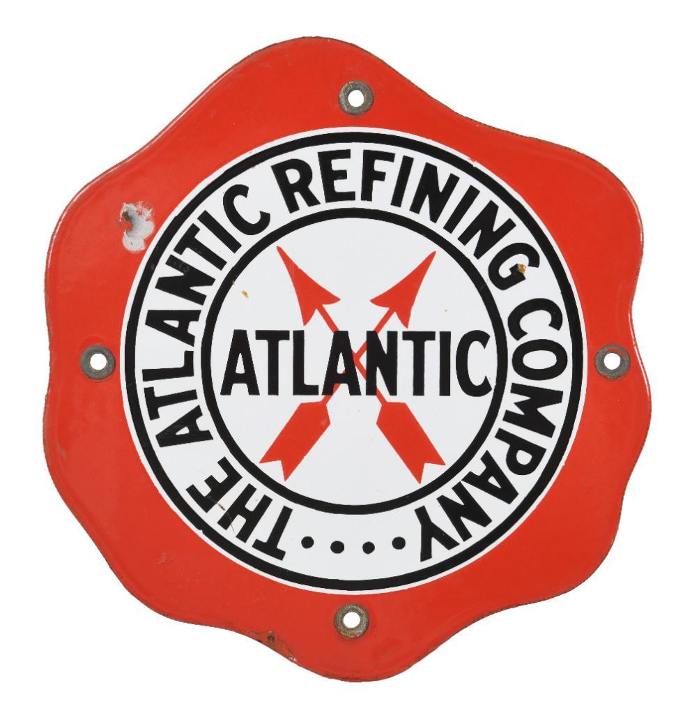 Atlantic "Fried Egg" Gas Pump Plate (1 of 2)