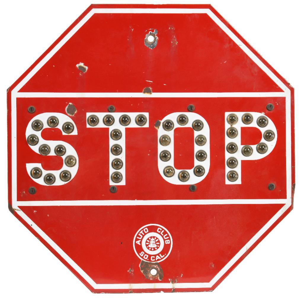 So. Cal. Auto Club Jeweled Stop Sign (1 of 2)