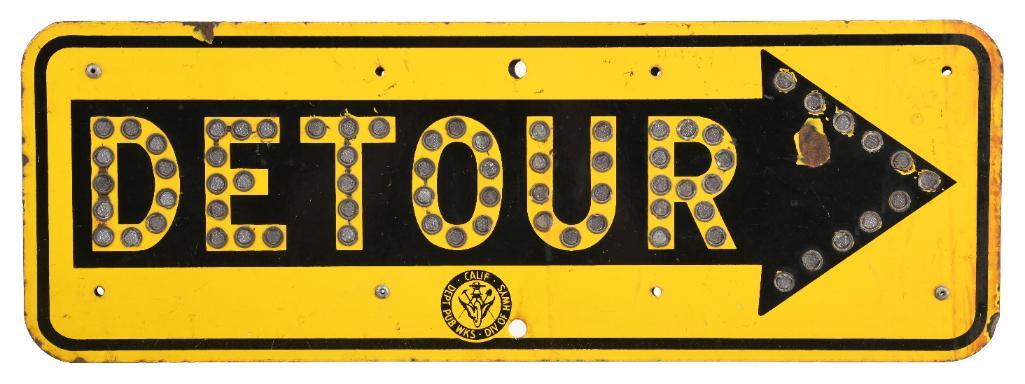 California Highway Detour Reflective Sign (1 of 2)