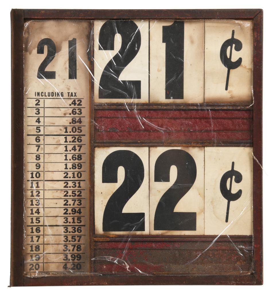 Early Gasoline Pricer Sign (1 of 2)