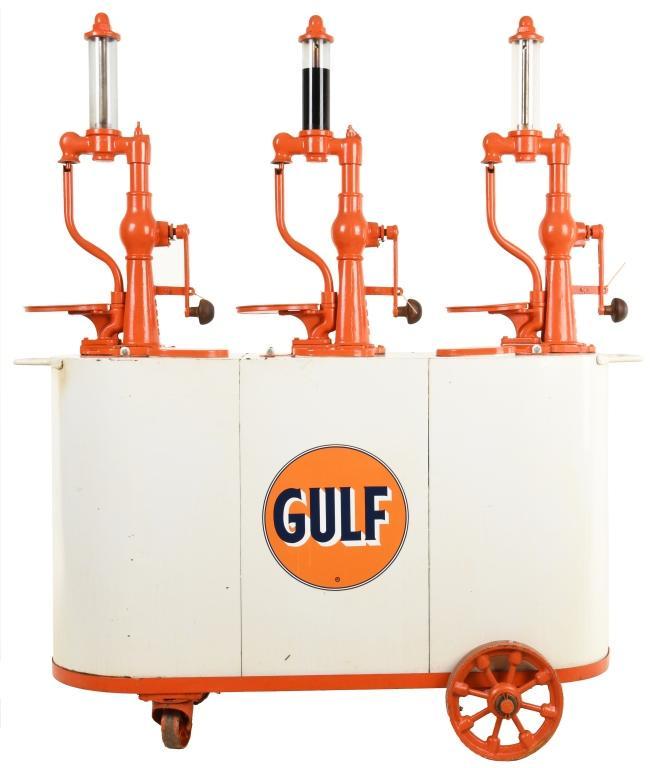 Gulf Oil Triple Head Lubester Cart (1 of 2)