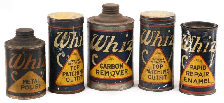 Lot Of 5 Early Whiz Cans (1 of 2)