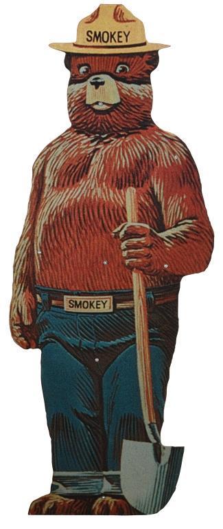 Smokey the Bear Diecut Reflective Sign (1 of 2)