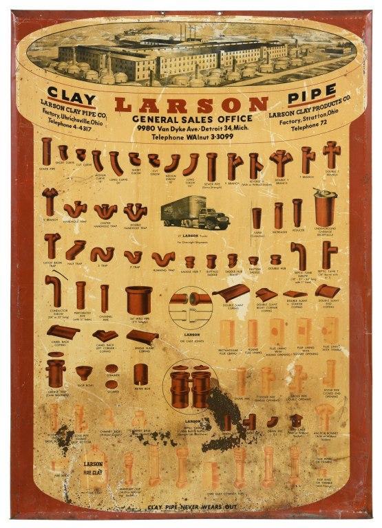 Larsen Clay Pipes Sign (1 of 2)