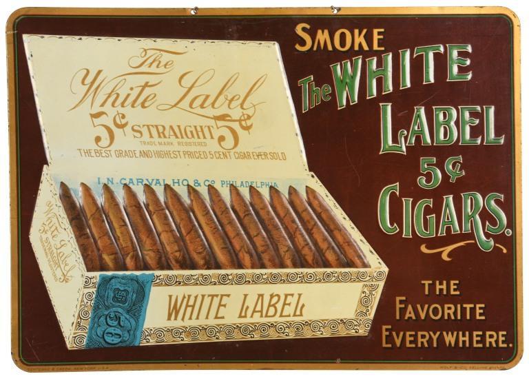 White Label 5 Cent Cigar Sign (1 of 2)