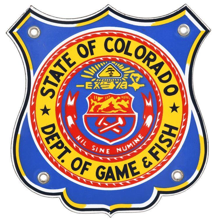 State of Colorado Dept. Of Fish & Game Sign (1 of 2)