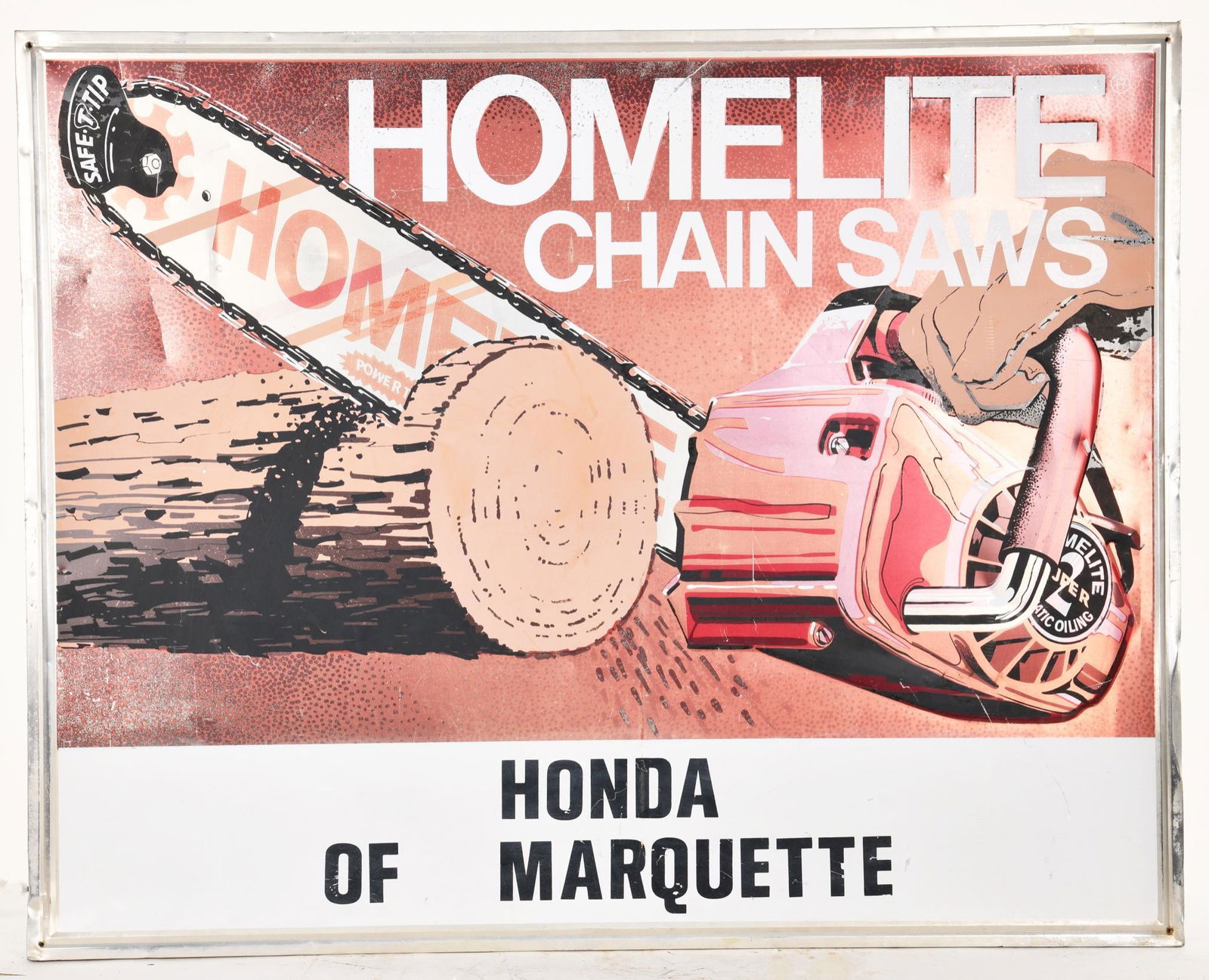 For Auction HOMELITE CHAINSAWS ADVERTISING SIGN (0100) on Jan 09