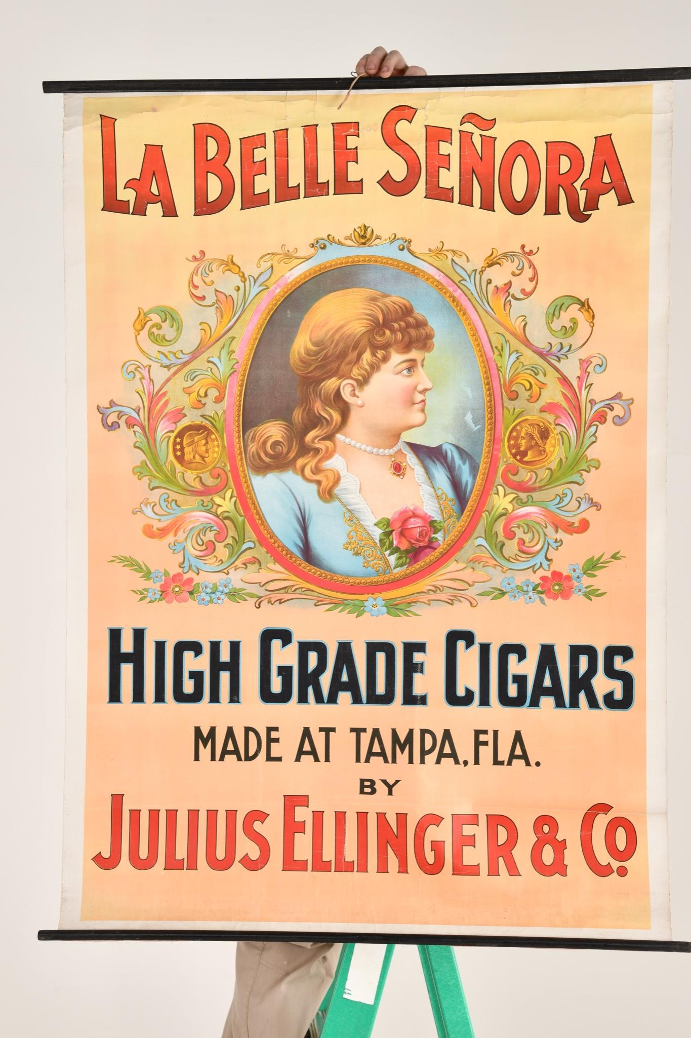 LA BELLE SENORA CIGARS ADVERTISING POSTER