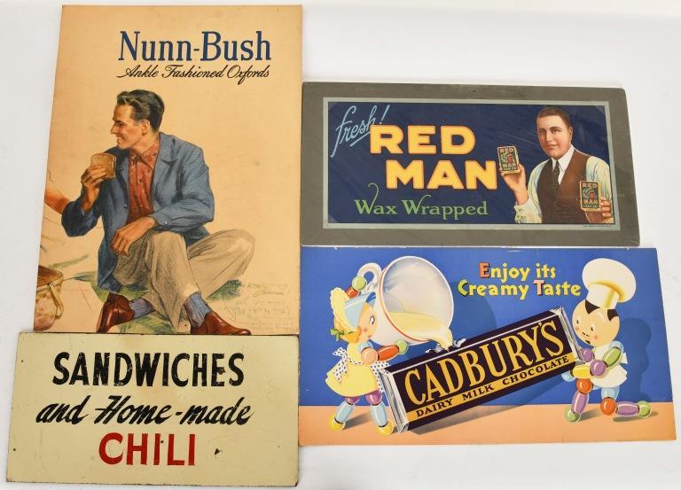 LOT OF COLLECTIBLE CARDBOARD ADVERTISING (1 of 1)