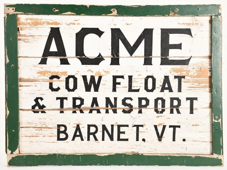 ACME COW FLOAT ADVERTISING SIGN (1 of 2)