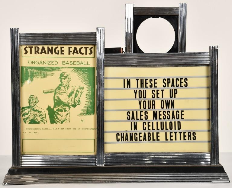 ART DECO BUSINESS LIGHTED DISPLAY BOARD (1 of 3)